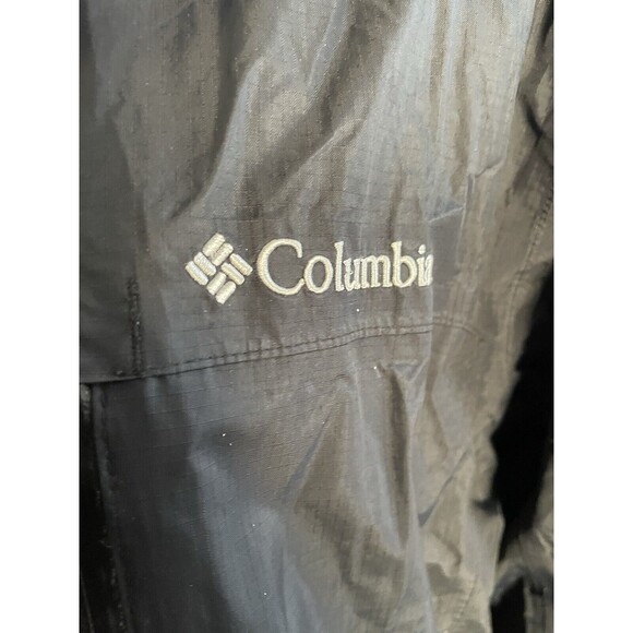 Columbia Rain Jacket Women’s  Black Pouration Hooded Breathable Venting SZ M - Picture 4 of 13